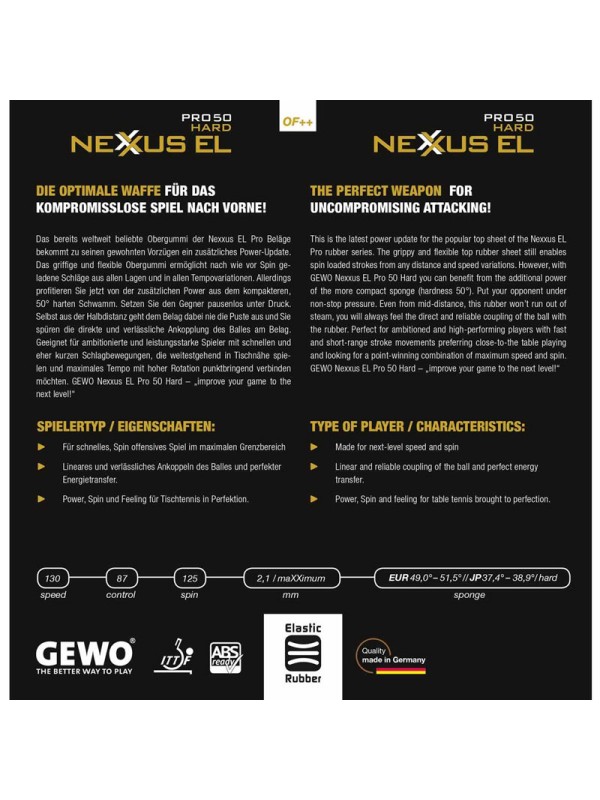 Guma GEWO Nexxus EL Pro 50 HARD