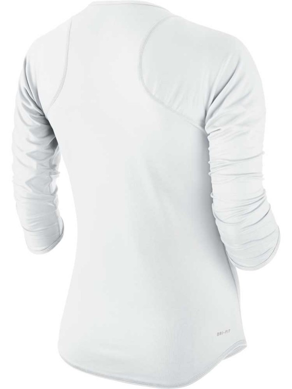 Nike majica 3/4 Baseline Top bel-črn