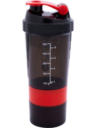 Shaker Pure2Improve 500ml Črno/rdeč