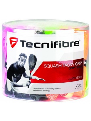 Tecnifibre squash Tacky grip - PVC box 24 gripov