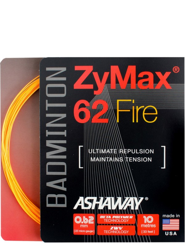 Badminton struna Ashaway Zymax 62 Fire - set 