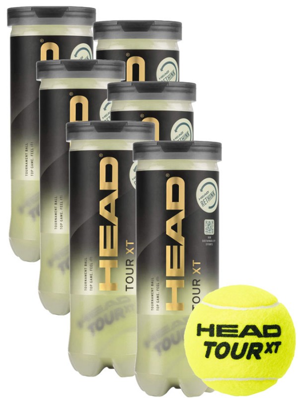 6 x Tenis Žogice HEAD TOUR XT