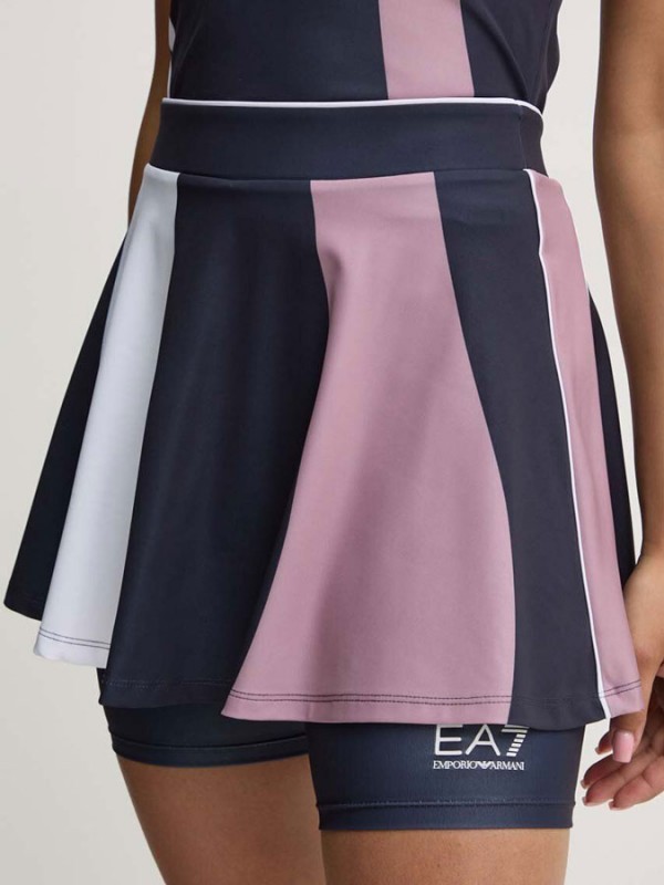 EA7 žensko krilo tennis pro freestyle skirt fancy navy blue